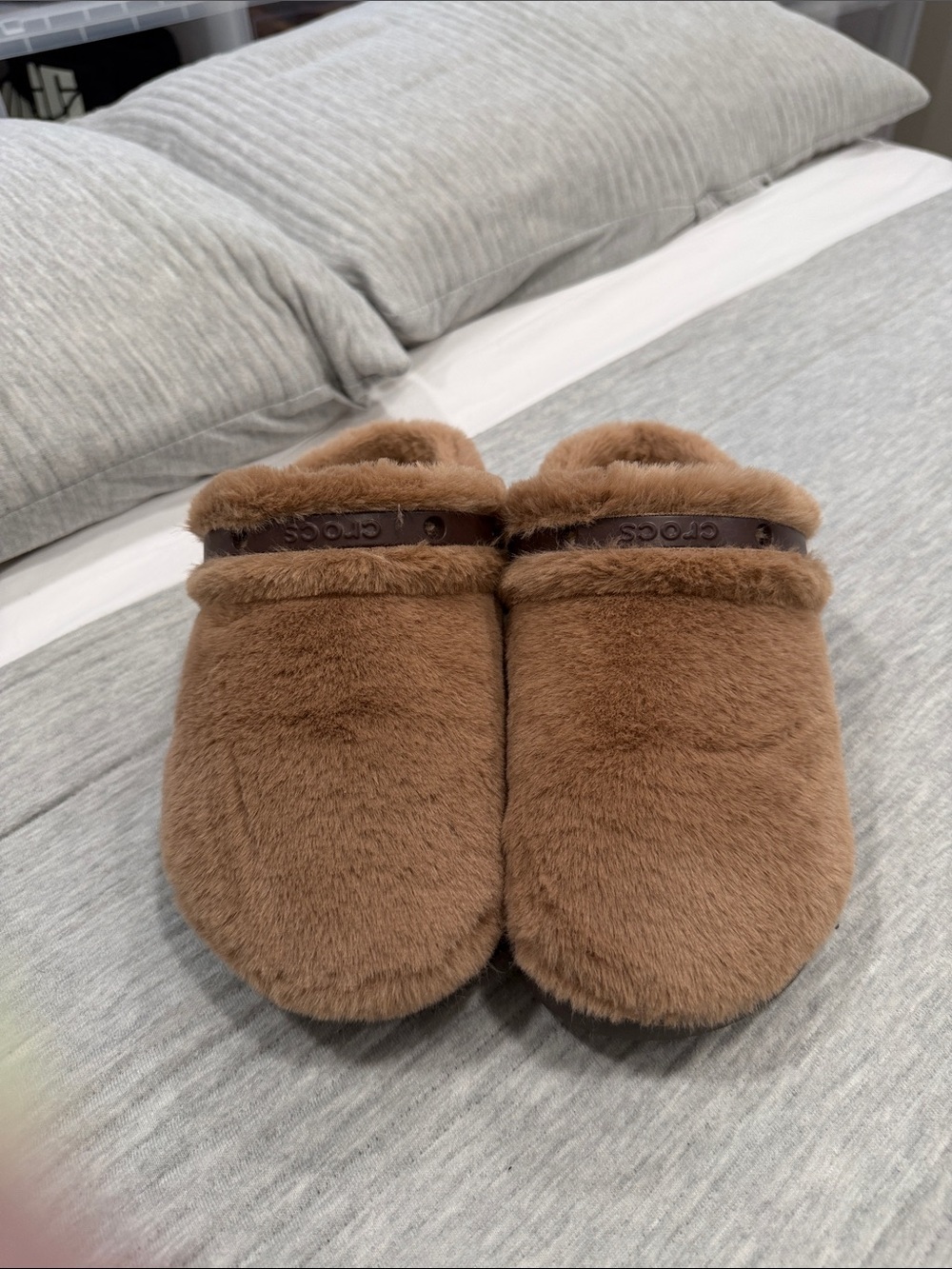 Crocs Woman’s Cozy Fur Lined Slippers - Brown